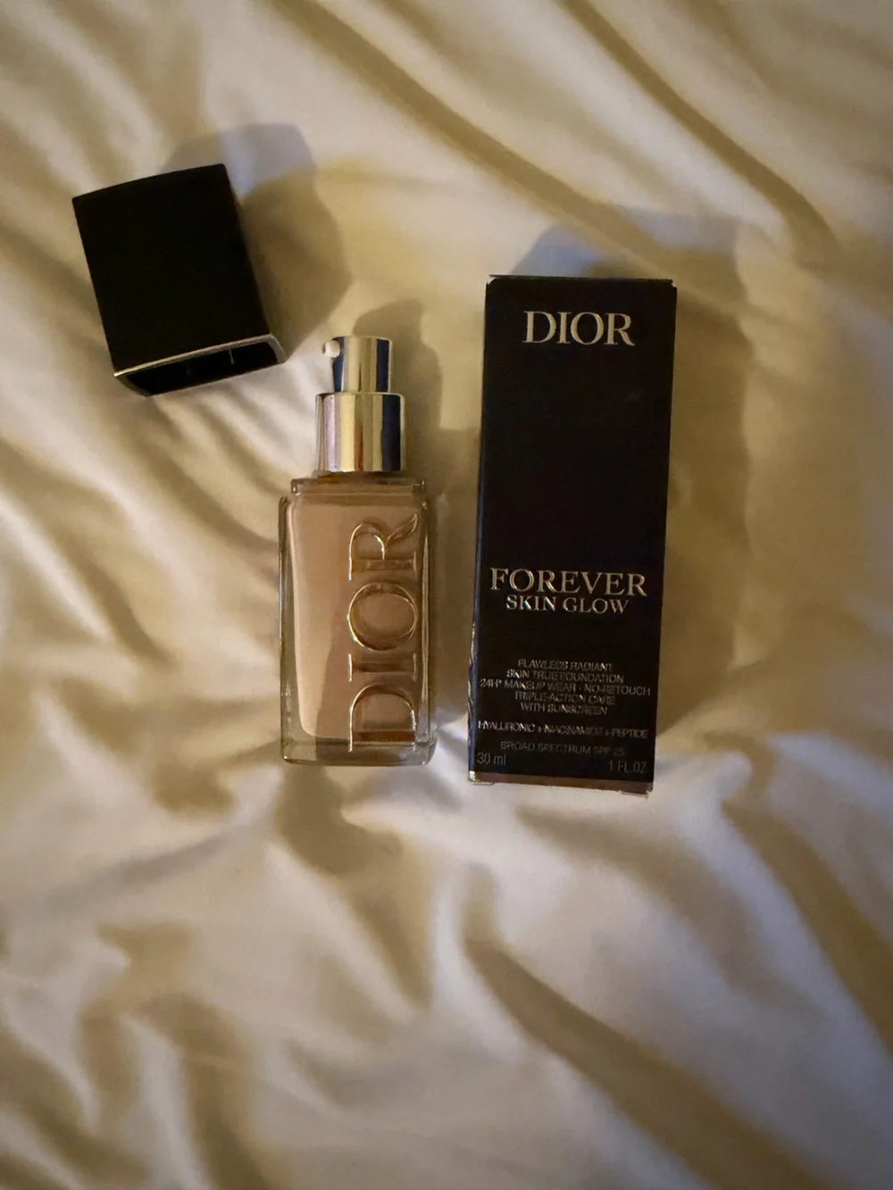 Dior Forever skin glow foundation.